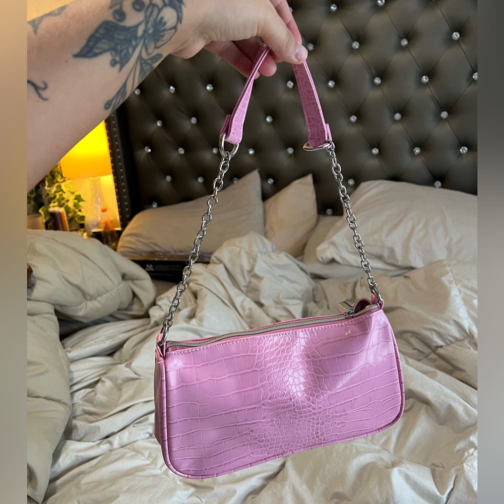 Pink Croc Purse